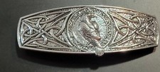 Bright Silver Celtic Knot Raven Hair Barrette