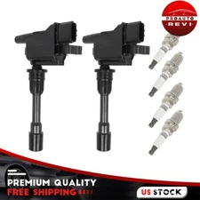 2 Ignition Coil & Spark Plug Kit For 2001-2003 Mazda Protege 2.0L L4 UF407