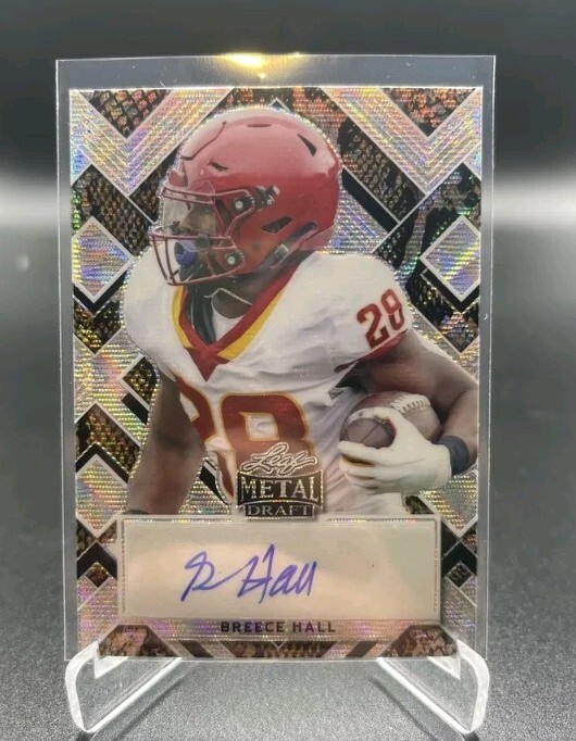 *Ser. #2/5* BREECE HALL 2022 Leaf Metal Draft Mojo Snake Skin Auto *RC* #BABH1