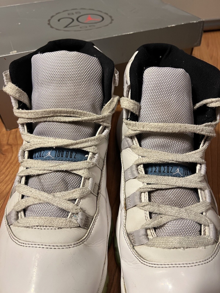 Size 11.5 Jordan 11 Retro Legend Blue 2014 Nike‎ Air AJ XI White Pre Owned W/Box Size 11.5 Jordan 11 Retro Legend Blue 2014 Nike Air AJ XI  main image 4