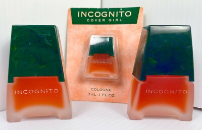 New INCOGNITO 3 pc Cologne Bundle 0.5 oz + 0.5 oz + 0.1 oz **VINTAGE RARE