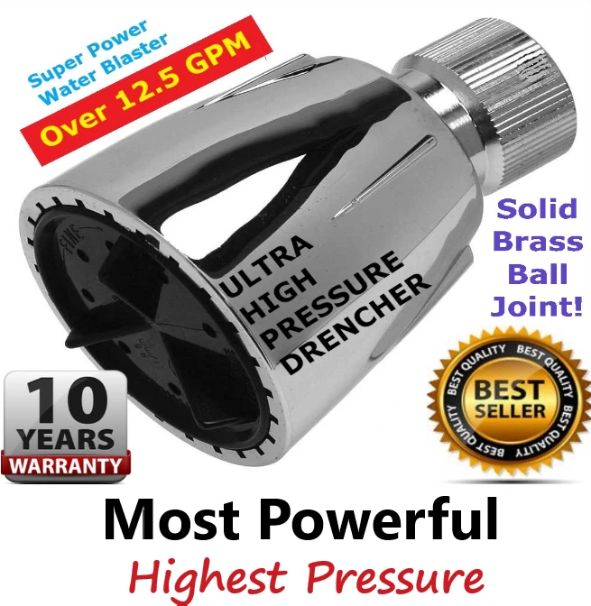Soffione Doccia Delta H2Okinetic Con Tecnologia PowerDrench - Finto Lucido Nickel, Pulisci Facile