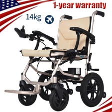 Ultra-Lightweight Folding Electric Wheelchair Walker Portable Power Wheel Chair