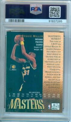 1997-98 Topps Finest REGGIE MILLER Refractor w/Coating #49 Pacers 