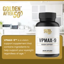 Golden After 50 VpMax-9: Sight Care and Antioxidant Supplement - One Bottle