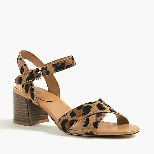 J Crew Womens 8.5 Calf Hair Leopard Low 
