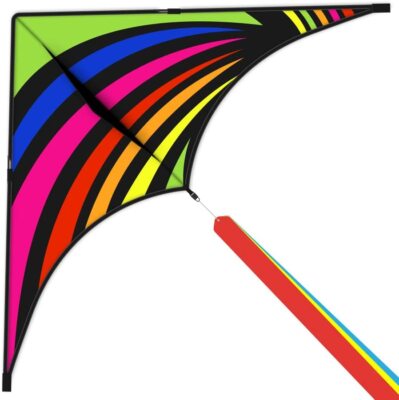 Multi-Color Delta Kite for Kids & Adults Easy to Fly for Beginner