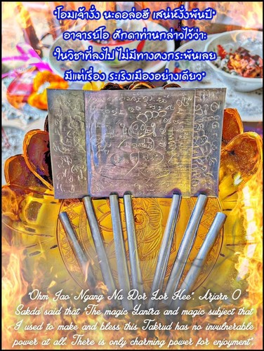 Ngang Pasa Eia verführt Mädchen Takrud AJ O Sakda Khmer Charm Talisman Thai Amulett - Bild 2 von 5