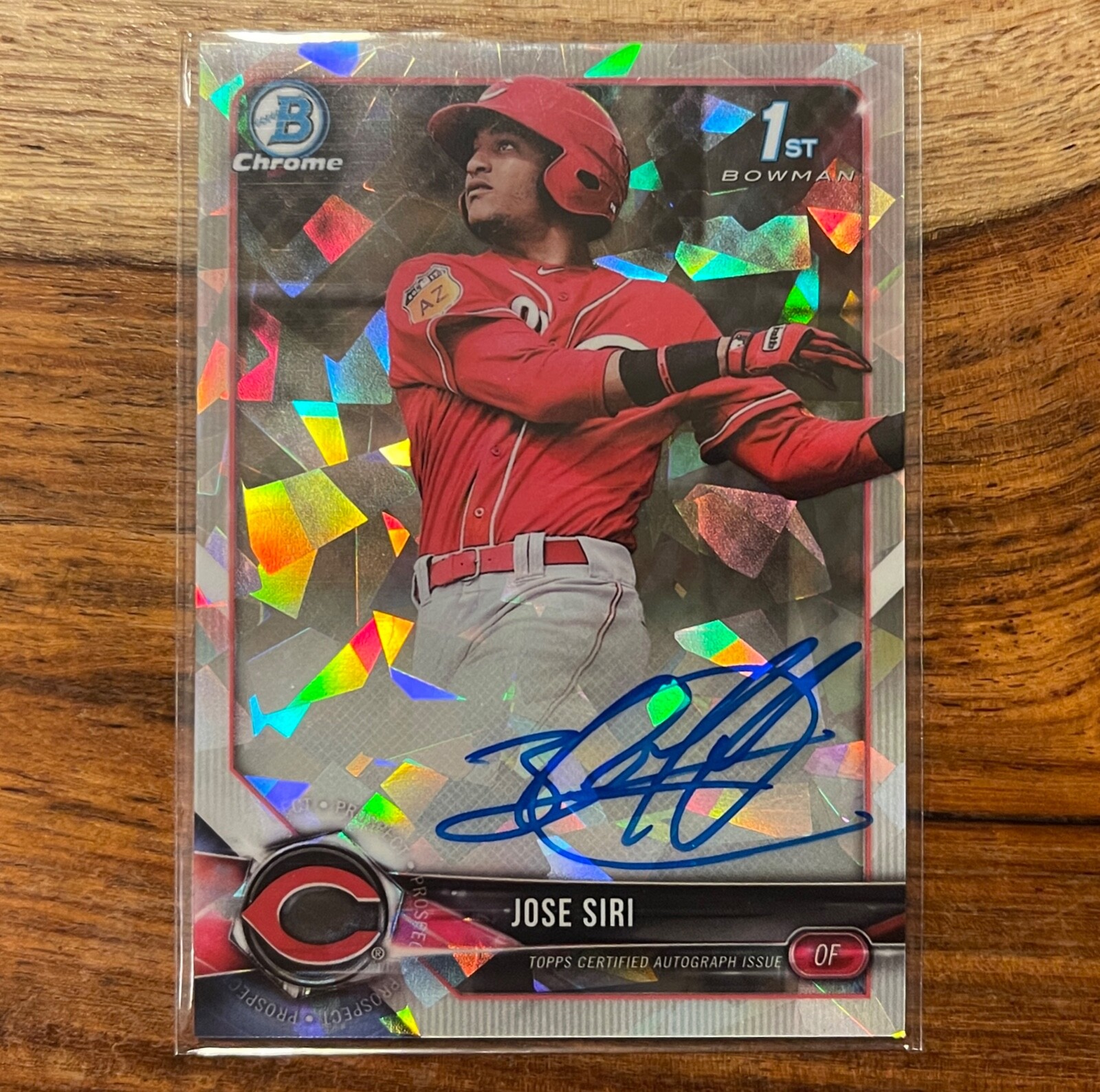 JOSE SIRI 2018 1ST BOWMAN CHROME RC ATOMIC REFRACTOR AUTO #CPA-JS 17/100 NY METS