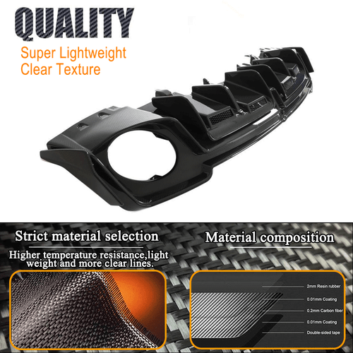 Se adapta a Audi R8 V10 2022-24 Dry Carbon parachoques trasero difusor difusor trasero - Imagen 8 de 12