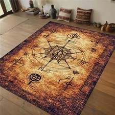Ancient Mystic Rug, Occult Floor Rug for Dark Academia, Gothic Aesthetic, Witchy