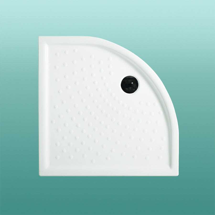 Kiamami Valentina Piatto doccia semicircolare 80cm h6 in ceramica bianca Malta