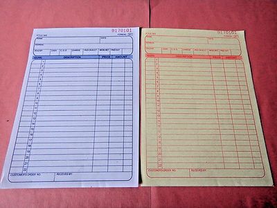 Sales Order Book Receipt Invoice Duplicate 50 sets Forms 5.75''X8.50'' US Seller