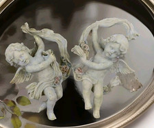 Engel Set Wanddeko Engelfigur Barock Putte Wandengel Skulptur Figur Antik Deko