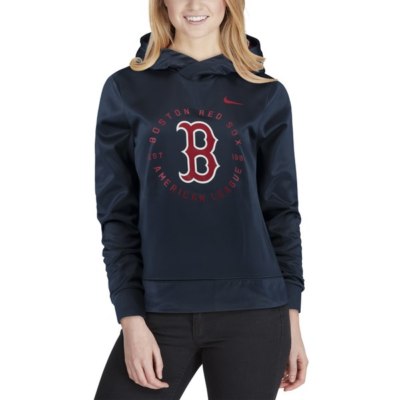 NIKE MLB BOSTON RED SOX THERMA PULLOVER HOODIE SWEATSHIRT WOMEN'S SIZE  LARGE