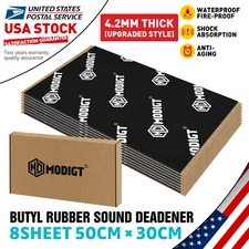 12Sqft Butyl Sound Deadener Heat Insulation Mat - Block Noise & Thermal Proof