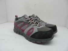 Aggressor Women's Steel Toe Steel Plate Safety Athletic Shoe Gray Pink Size 7.5M