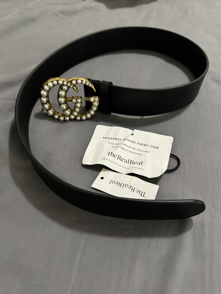 gucci pearl belt