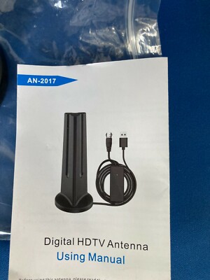Antenna TV Digitale Interna HDTV - Bastone Nero Per Casa Con Ricezione HD