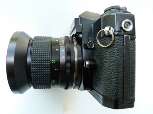 VINTAGE 1976 Nikkormat EL Camera Black, VIVITAR Auto Wide 28/2.5 lens.READ - Picture 11 of 12