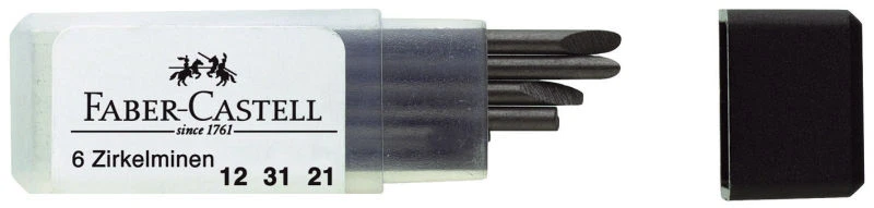 Faber-Castell Zirkelminen - universell passend, 6 Stück in einer Dose