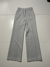 Vintage 60s 70s High Waisted Flare Bell Bottom Hippie Polyester Leisure Pants