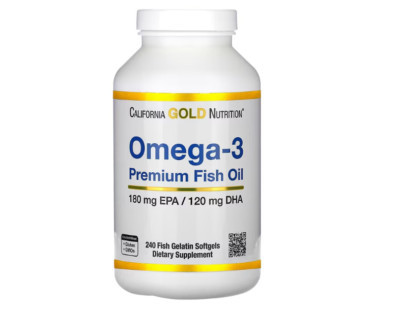 California Gold Nutrition, Omega-3, Premium-Fischöl, 240 Weichkapseln
