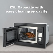 SMAD 25L Built-in Microwave Oven+Grill, 5 Power Levels, LED Display,Easy Clean