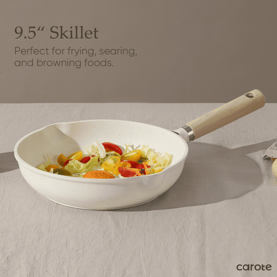 Bon Appétit Collection 9.5inch Nonstick SkilletWhite eBay