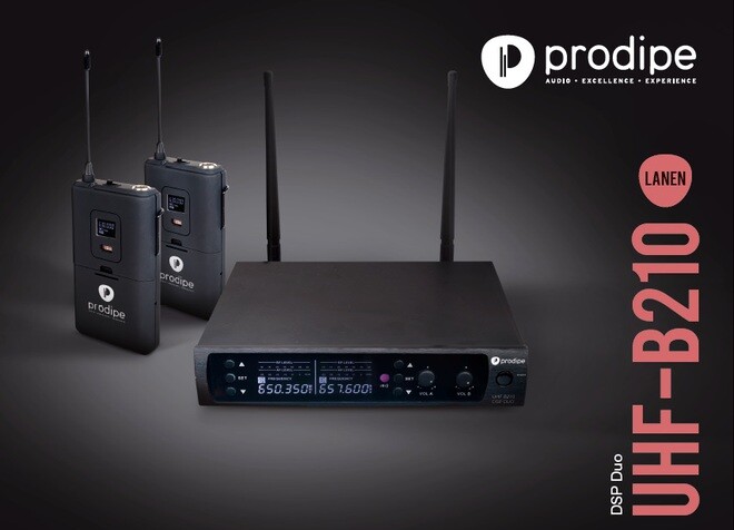 Prodipe PROUHFB210DUO  Sistema wireless UHF 2x50 frequenze, per microfoni della