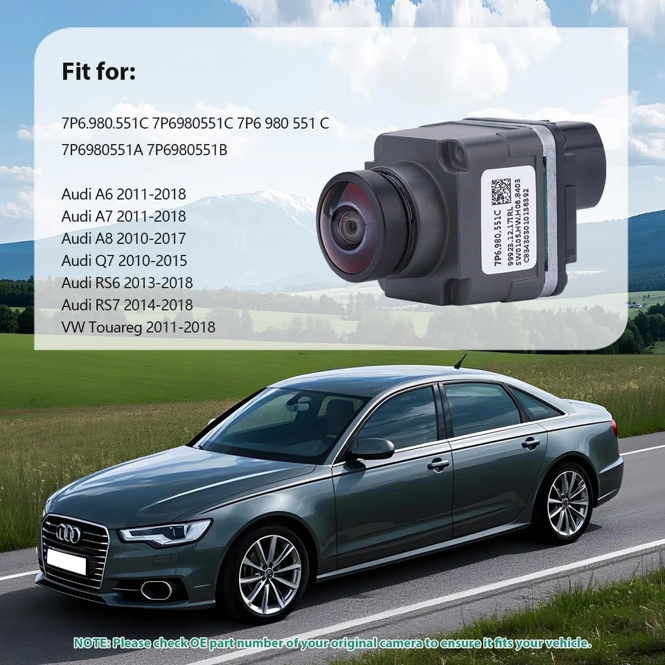 Cámara de visión envolvente compatible con Audi A6 S6 A7 S7 A8 S8 Q7 2010-2018 7P6980551C Foto 3 de 4