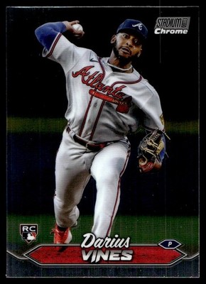 Darius Vines 2024 Stadium Club Chrome Rookie Card RC #95 Atlanta Braves