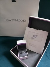 BRAND NEW NEVER USED Beaverbrooks 18ct White Gold Halo Diamond Ring (0.41ct)
