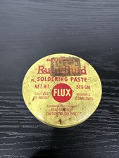 Rubyfluid soldering paste flux tin container vintage