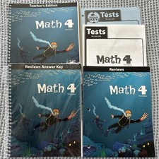 BJU Press 4th grade MATH Reviews, Teacher Edition, Tests- Third Ed. Bob Jones