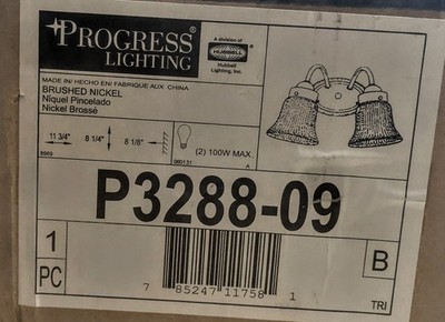 Wall Mounted Vanity Two Light  Fixture By Progress Lighting