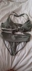 Shekini 2 PC Halter Triangle Bikini M Olive sage seafoam Green padded wraparound — photo 1