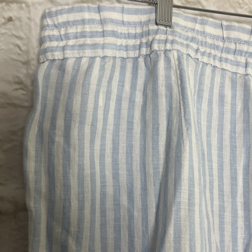 Tommy Bahama Pants Extra Large Blue 100% Linen Striped Drawstring size XL.#P5 - Picture 9 of 22