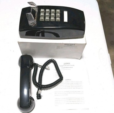 AVAYA 2554W Wall Mount Black Phone 10 Digit Landline
