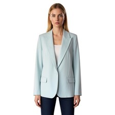 Zadig Voltaire Voyage Crepe Blazer Celadon Light Blue WWBL00005 Size 38 NEW