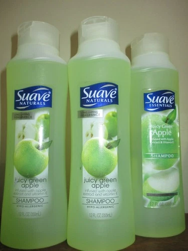 Lot of 3 Suave Juicy Green Apple Revitalizing Shampoo 12 oz