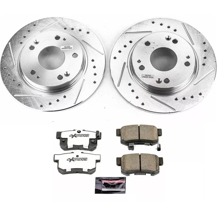 K5860-26 Powerstop Juego de 2 Ruedas Disco de Freno y Kits de Pastillas Traseras para Honda CR-Z 11-15 Foto 2 de 4