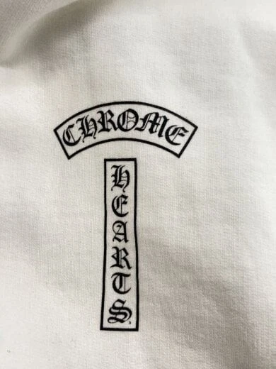 Felpa con cappuccio CHROME HEARTS Zip XL Cotone WHT