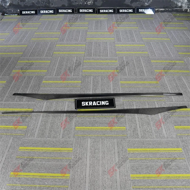 Kit de labios de extensión de faldones laterales forjados/fibra de carbono/negro brillante para BMW M6 12-19 Foto 3 de 4