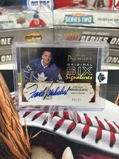 2007 O-Pee-Chee Premier Original Six Signatures Gold 3/25 Frank Mahovlich Auto