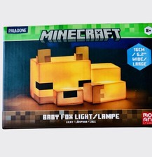 Minecraft Baby Fox LED Night Light Lamp 16cm Paladone Gamer Room Decor