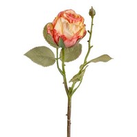 Artplants KüNstliche Rose Zorklin, Gelb-Weiß, 45Cm