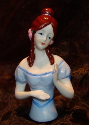 Teepuppen Romantik Half Doll Pincushion Arms Away Art Deco Stil Art Nouveau Juge