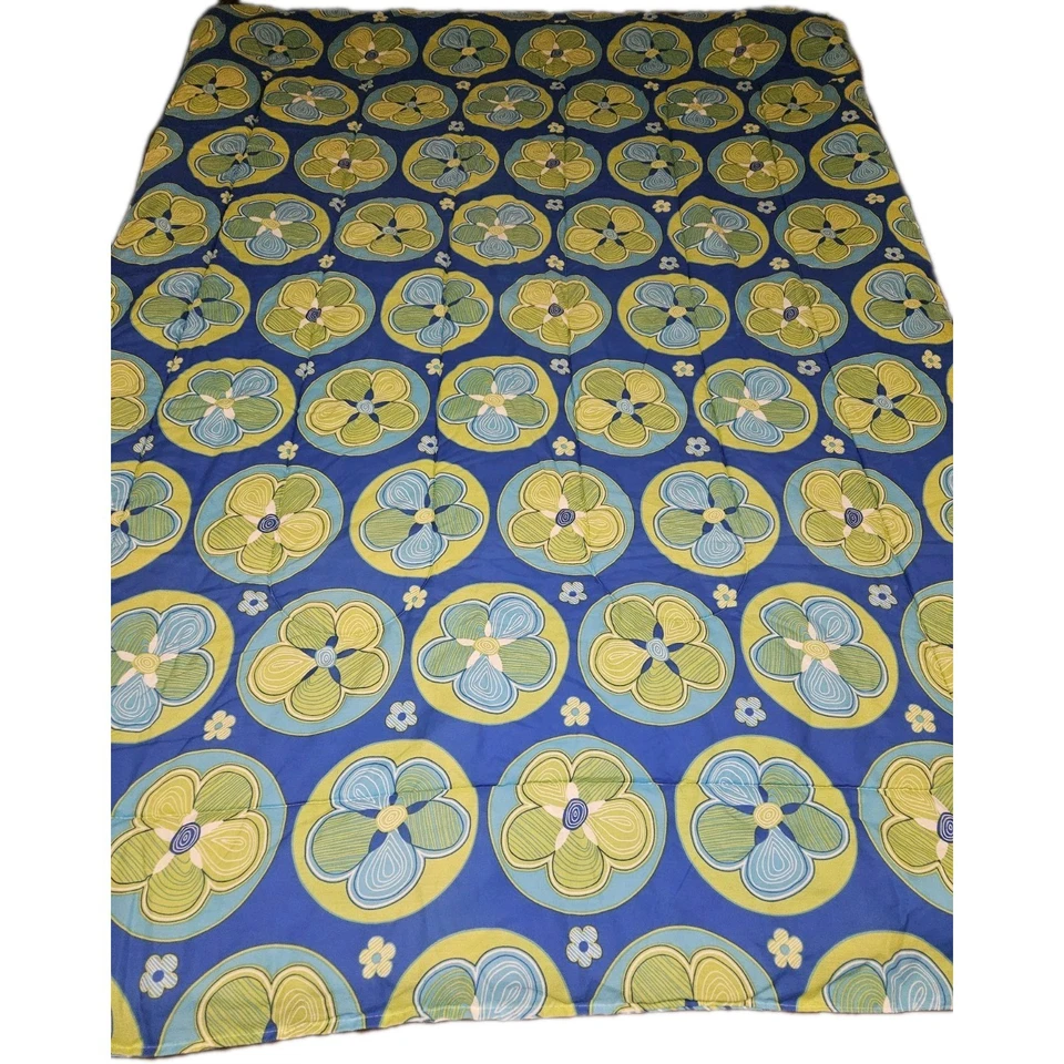 Vintage Y2K Springs Bright Flower Geometric Blue Green Twin Comforter Set Crisp - Image 3 of 4