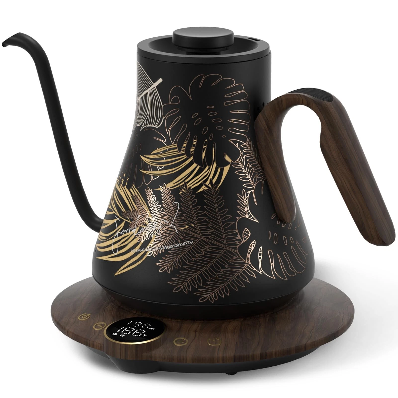 Gooseneck Electric Kettle, ±1°F Precise Temperature Control, 1500W Fast Heati...